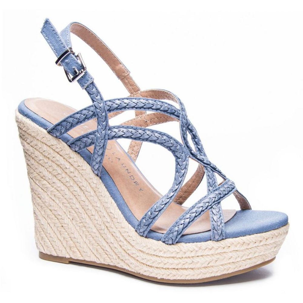 Chinese Laundry Blue Wedge Sandals